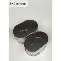 Набор походных котелков на 5 и 7 литров из нержавеющей стали, с крышками