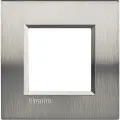 Рамка Bticino LivingLight прямоугольная, 1 пост, цвет Фактурная сталь