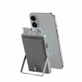 Магнитный кошелек-картхолдер для смартфона с подставкой WiWU Regal Magsafe Metal Stand Card Holder MW-006, Gray