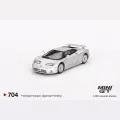 Машинка TSM Mini GT 1/64 #704 Bugatti EB110 GT Grigio Chiarolic Die-cast Alloy Car Model Collection Gift