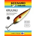 Блесна колеблющаяся (колебалка) Kuusamo Kruunu 85мм, 19гр. с бусиной Sandlance, BL/O/S-S, UV