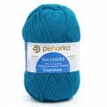 Пряжа для вязания Пехорка 'Удачная' 100гр. 250м. (50% шерсть, 50% акрил) (14-Морская волна), 5 мотков
