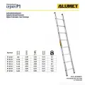 Алюминиевая профессиональная приставная односекционная лестница Алюмет