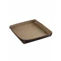 Мелочница квадратная ADJ, натуральная кожа, цвета шоколад , 17х17х5 см
