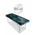 Чехол для кушетки и массажного стола, велюр, 180x60 см, изумруд