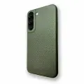 Кожаный чехол накладка Melkco Origin Regal Snap Cover для Samsung Galaxy S22, зеленый