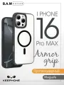 Чехол Keephone Armor Grip, для iPhone 16 Pro Max, противоударный, soft touch, черный