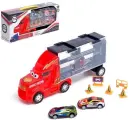 Гараж детский «Грузовик «Перевозчик», 2 металлические машинки и дорожные знаки, микс