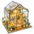 Миниатюрная сборная модель (румбокс) Цветочная оранжерея с куполом