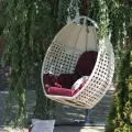 Подвесное кресло, Качели подвесные, Качели гнездо для сада, дачи, (Ш1100хГ1300хВ2000 мм), Авиано MALACCA, бри бордо