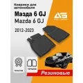 Коврики салона передние для Mazda 6 (13-) PREMIUM, резина, 2 шт.