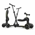 Детский самокат Scoot&Ride HighwayKick 1 Push and Go, с сиденьем, родительской ручкой, (Black/Gold)