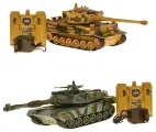 Радиоуправляемый танковый бой (Abrams M1A2PK США + GERMAN TIGER Германия) 2.4GHz - ZG-99823