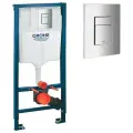 Инсталляция для унитаза GROHE SOLIDO 38811000 (с клавишей смыва, два режима слива, хром)