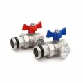 Кран шаровой прямой с полусгоном и термометром 1 Vieir VR1102
