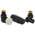 Комплект Schlosser осевой левый DN15 GZ1/2 x GW1/2 с головкой MINI M30x1,5 Ral 9005, чёрный, арт. 602200067 Ral 9005