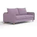 Прямой диван Manons Maison Мальта, раскладной механизм Еврокнижка (Тик-так), Велюр сиреневый, 215х106х90 см