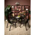 Стул садовый Royal Family NICO из пластика, комплект из 8 штук, черный