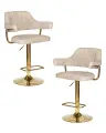 Стул барный DOBRIN Набор 2 шт Стул барный DOBRIN CHARLY GOLD, бежевый твид (LEO26) арт. LM-5019-N_G-M_V-LEO26