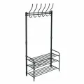 Вешалка Nika ВПШ1/Ч, металл, 12 крючков, 3 полки, нагрузка до 40кг, черная