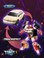 Tobot Робот трансформер тобот X NEW и фигурка мини дройда, высота 22 см, 301148