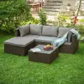 Комплект садовой мебели из искусственного ротанга Гардини (Gardini) для дачи и дома, коричневый
