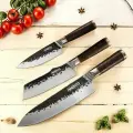 Набор кухонных ножей Nihonto Gyuto + Hocho + Petty, сталь AUS-8, 3 ножа