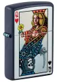 Оригинальная бензиновая зажигалка ZIPPO Queen Design с покрытием Navy Matte, латунь/сталь, синяя, матовая, 38x13x57 мм