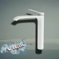 Смеситель для раковины-чаши однорычажный высокий Vieir V343512-F белый