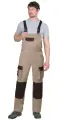 Полукомбинезон джет Браун песочный с темно-коричневым р. 48-50/182-188 /Полукомбинезон рабочий мужской / Полукомбинезон рабочий