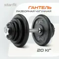 Гантель разборная чугунная в коробке STARFIT 20 кг