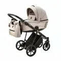Коляска универсальная Adamex Belissa 3 в 1, PS-42 - коричневая, коричневая перламутр кожа
