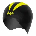 Шапочка для плавания силиконовая Michael Phelps X-O, черный/желтый, размер S (53-56)