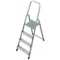 Стремянка Бытовая Krause Alu 4 Corda 000705, Рабочая Высота 2.76 М, Нагрузка 150 Кг.