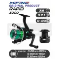 Катушка рыболовная с байтранером MIFINE RAPID 3000B G, 6+1 подшипник , зеленого цвета