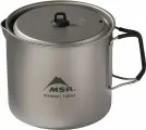Котелок MSR Titan Kettle 1400 мл титановый, ультралёгкий, для походов и кемпинга, крышка и ручки, компактный