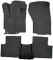 Коврики ЕВА для Mitsubishi Outlander XL (2006-2012) / Митсубиши Аутлендер ХЛ / Черные соты / Серебристый кант / комплект 5 шт.