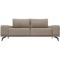 Прямой диван Нео, Велюр, Темно- Бежевый, Ящик для белья, 245х100х80 см