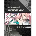 Коврик для мышки большой 900х400 ZZZ, Игровой коврик для мыши аниме Zenless Zone Zero, розовый