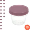 Контейнер для хранения продуктов Idea / Идея Ролл пластиковый с завинчивающейся крышкой круглый 0.3л / емкость герметичная (комплект из 16 шт)