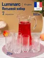 Набор стеклянных стаканов с графином Luminarc BRIGHTON 7 предметов, 6 стаканов + графин