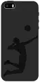 Силиконовый чехол на Apple iPhone SE / 5s / 5 / Эпл Айфон 5 / 5с / СЕ с рисунком Volleyball Soft Touch черный