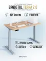 Стол компьютерный регулируемый по высоте Ergostol Terra 2.0 120х68 см, Акация лэйкленд светлая/серебристый