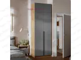 Шкаф Лион ШК-01 графит высотой 240 см Huge Mebel Шкафы распашные. Ширина 550 высота 2400