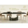 Обеденный стол LaBrea Milano Bronze, натуральный камень, U-образный стальной каркас, 180х90х75 см