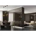 Зеркальная мозаика на сетке 300х300 мм, бронза 70% + графит 30%, с чипом 25*25мм., 12х12 мм (10 листов)