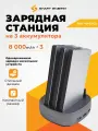 Зарядная станция для внешних аккумуляторов WST WP931C3 на 3 аккумулятора повербанк (Type C, Micro USB, Lightning)