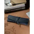 Пенал из натуральной кожи / Кожаный пенал для ручек, карандашей