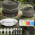 Набор посуды туристический походный для пикника, туризма, кемпинга на 4 персоны