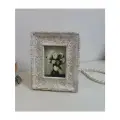 Рамка фото Lo ri mi, 6x9 см, 11,5x14 см, синтетическая смола, белая, золотистая